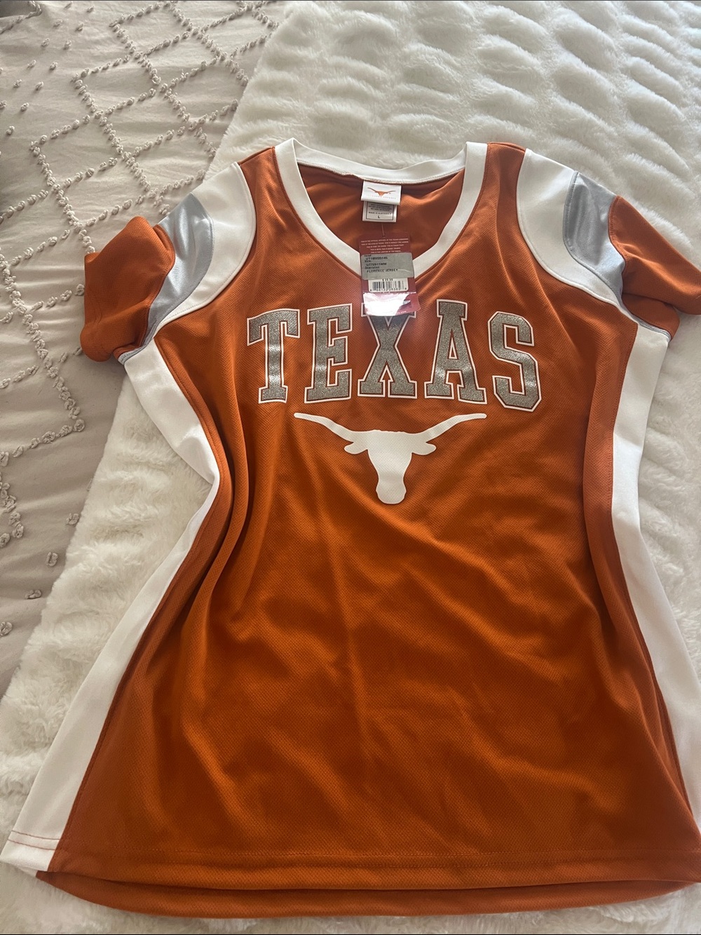 Women’s Texas Longhorns Fan Jersey — Orange & White - Picture 6 of 9
